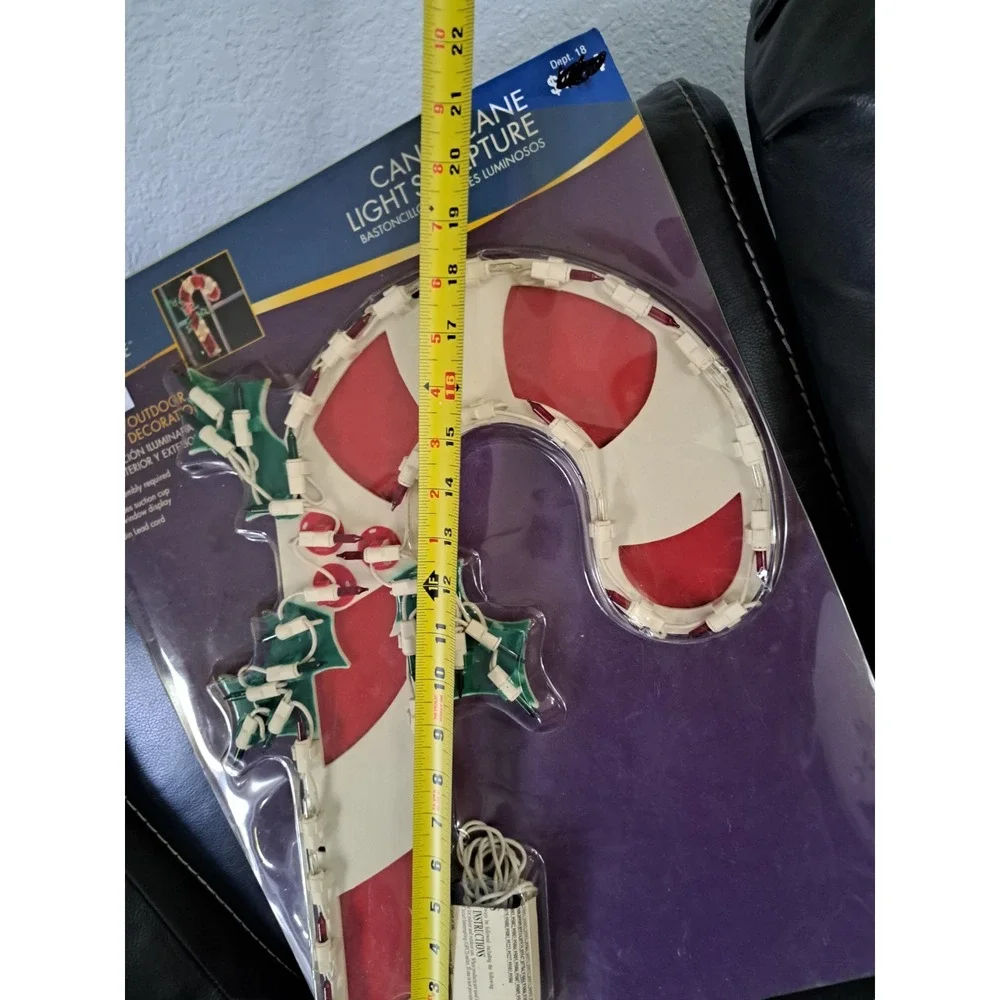 Vintage Holiday Time Super Bright Light Sculpture Candy Cane Christmas‎ 17